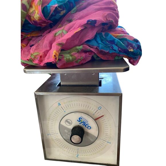 Pink Floral Crinkle Lightweight Sheer Scarf Vibrant Multicolor Shawl Wrap - Picture 8 of 8